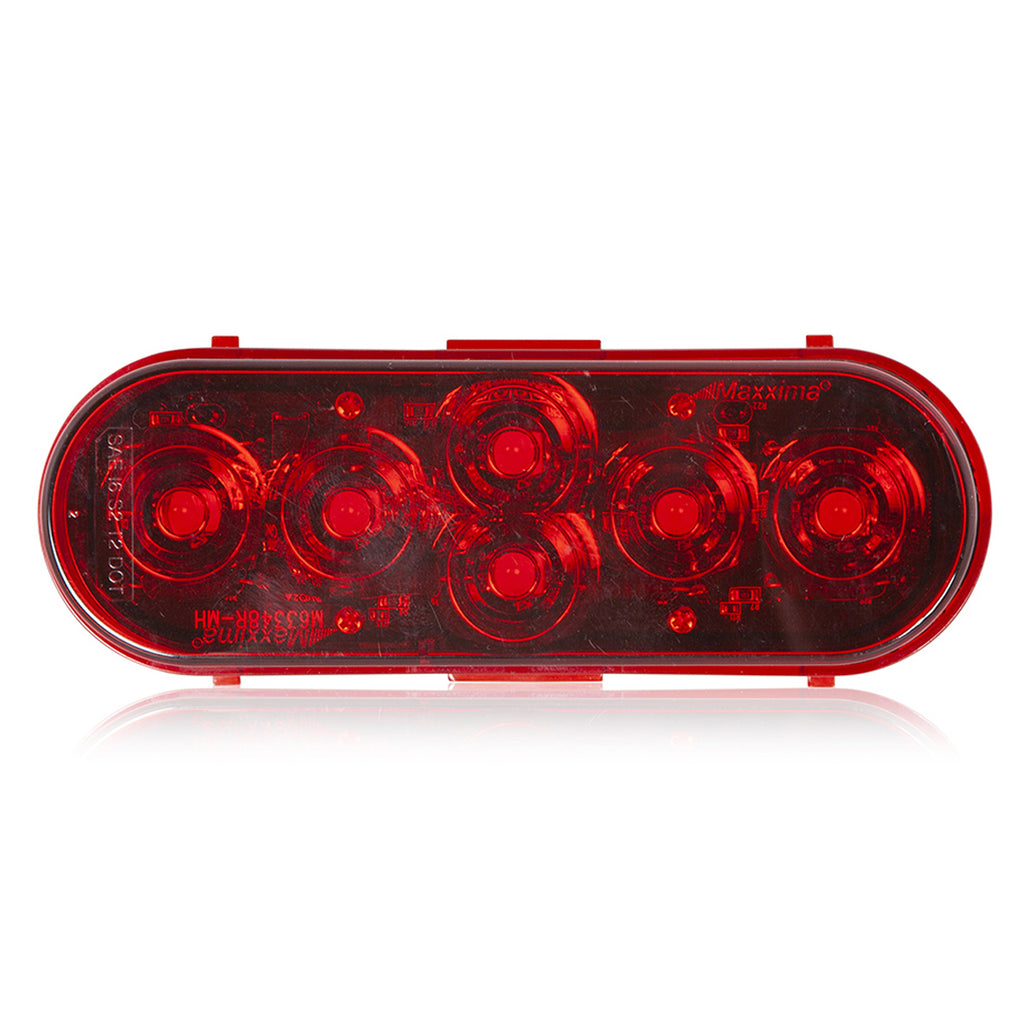 Maxxima - 6 LED Red Oval Stop/Tail/Turn Light with Max Heat Lens