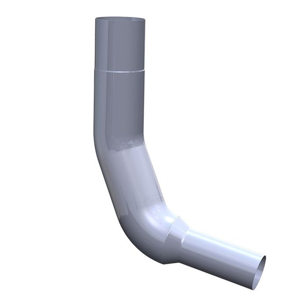 Dynaflex - 8in. Reduced to 5in. Kenworth Aero Cab Left Hand Elbow 45in. Box Dual Muffler System