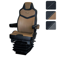 Seats Inc. - Black High Back Pinnacle Seat w Brown DuraLeather