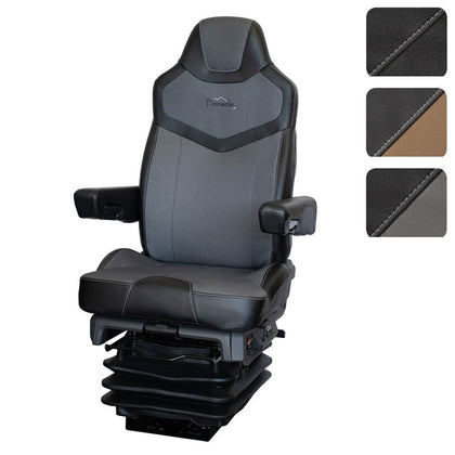 Black High Back Pinnacle Seat w Gray DuraLeather