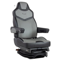Black High Back Pinnacle Seat w Gray DuraLeather