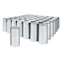 33mm x 4-1/4" Chrome Plastic Tall Cylinder Nut Cover - Thread-On
