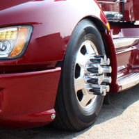 33mm X 3-1/2" Chrome Plastic Cylinder Nut Covers - Push-On