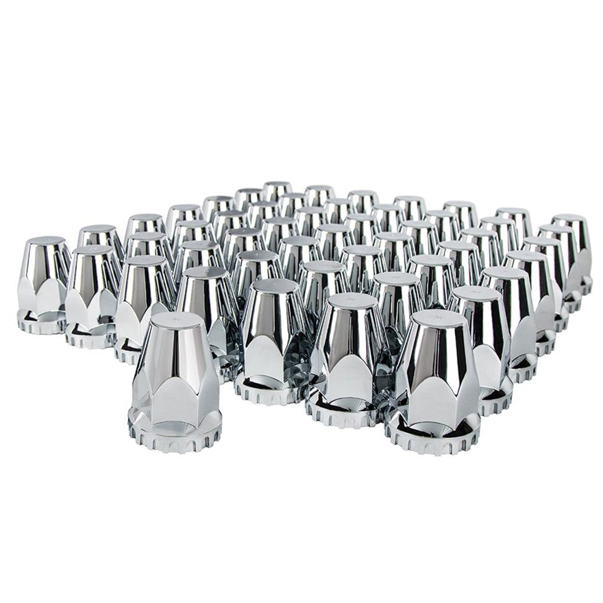 33mm x 2-3/4" Chrome Plastic Original Thread-On Nut Cover - Berube's Truck Accessories