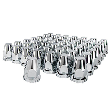 33mm x 2-3/4" Chrome Plastic Original Thread-On Nut Cover - Berube's Truck Accessories