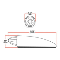 Trux Dual Revolution Amber Marker to Blue or Green Aux. LED Peterbilt Cab Light w Housing
