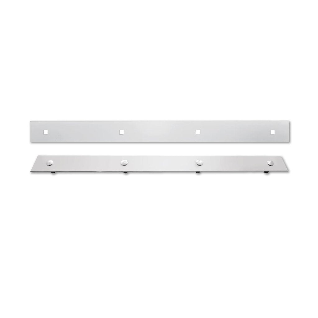2" X 24" Stainless Steel Mud Flap Top Mounting Plates w Bolts - Berube's Truck Accessories