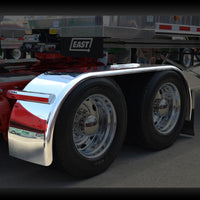 Hogebuilt 105" 430 Mid-Grade Stainless Steel Full Tandem Fenders w 25.5" Drop