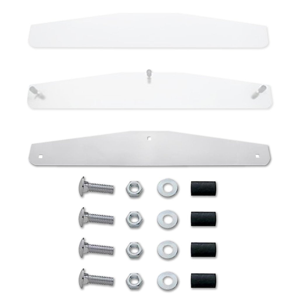 United Pacific - 4" X 24" Stainless Steel Standard Bottom Mud Flap Plate