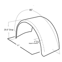 Hogebuilt 83" 430 Mid-Grade Finish Half Circle Fenders w 25.5" Drop