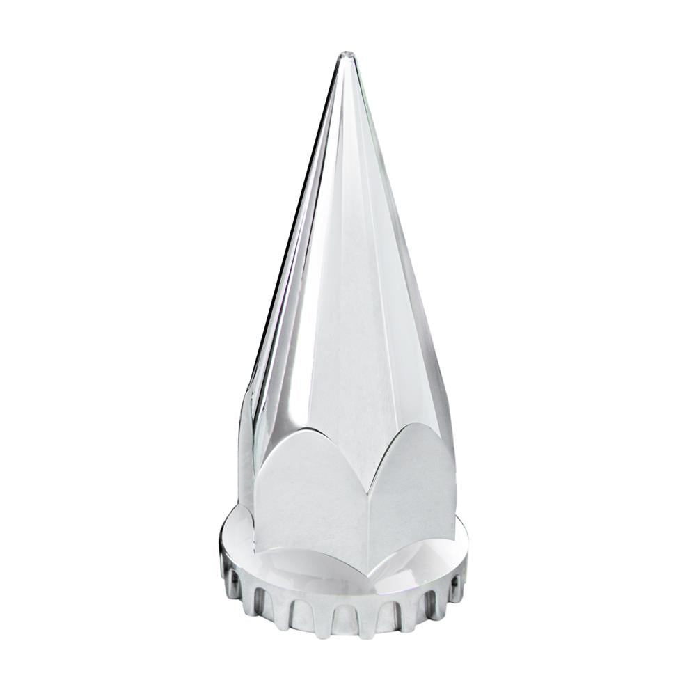33mm X 4-3/4" Chrome Super Spike Nut Covers - Thread-On (Individual or 60ct.) - Berube's Truck Accessories
