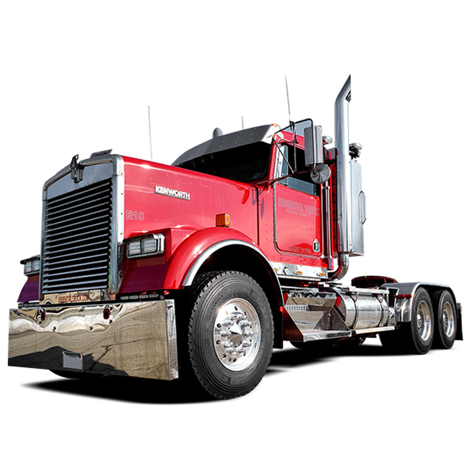 RealWheel - Kenworth W900B Stainless Steel Fenderettes (2 Pc. Set)