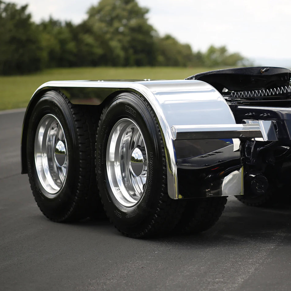 Hogebuilt 105" 304 Premium Stainless Steel Full Tandem Flanged Fenders w/ 25.5" Drop
