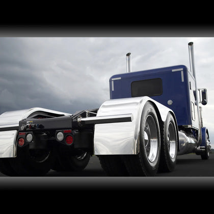 Hogebuilt 105" 304 Premium Stainless Steel Full Tandem Tear Drop Fenders w/ 31" Drop