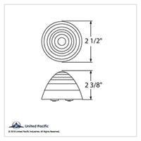 United Pacific - 13 LED 2.5" Round Beehive Light (Clearance/Marker) - Amber LED/Clear Lens