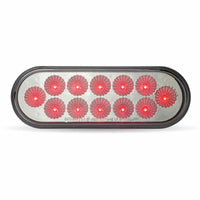 6″ Red & Purple Stop, Turn & Tail to Purple Auxiliary LED Oval Light – 12 Diodes