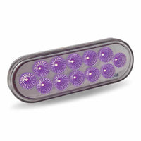6″ Red & Purple Stop, Turn & Tail to Purple Auxiliary LED Oval Light – 12 Diodes