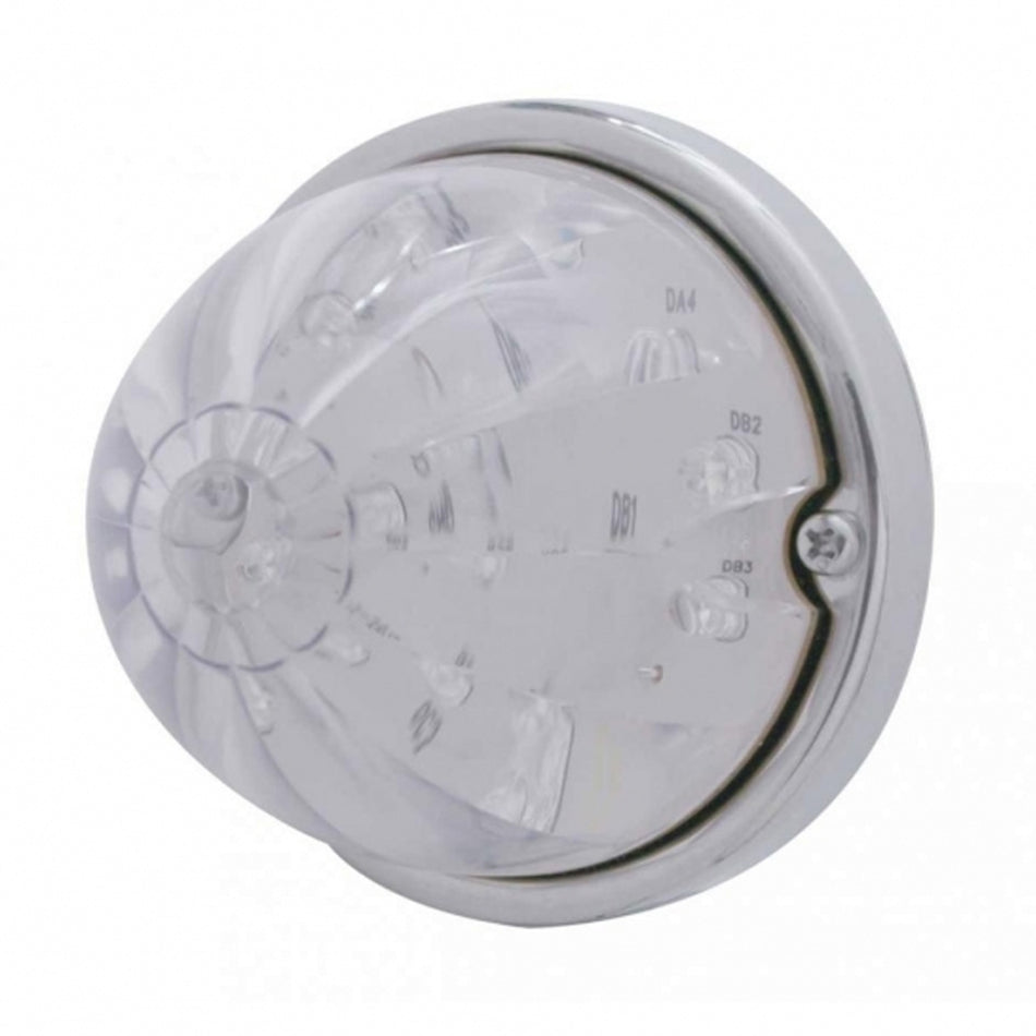 United Pacific - 17 LED Watermelon Flush Mount Kit - Amber LED/Clear Lens