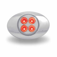 Trux - 4 Diode, Red Marker to Green Aux. Generation 2 LED Light w Chrome ABS Bezel