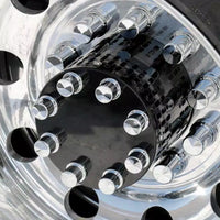 Stainless Steel Multi-Fit Hub Cover w/ 33mm Chrome Plastic Nut Covers