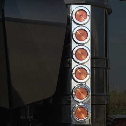 Roadworks - Kenworth 15" Premium Donaldson Front Air Cleaner Light Bar (Blank - no lights)