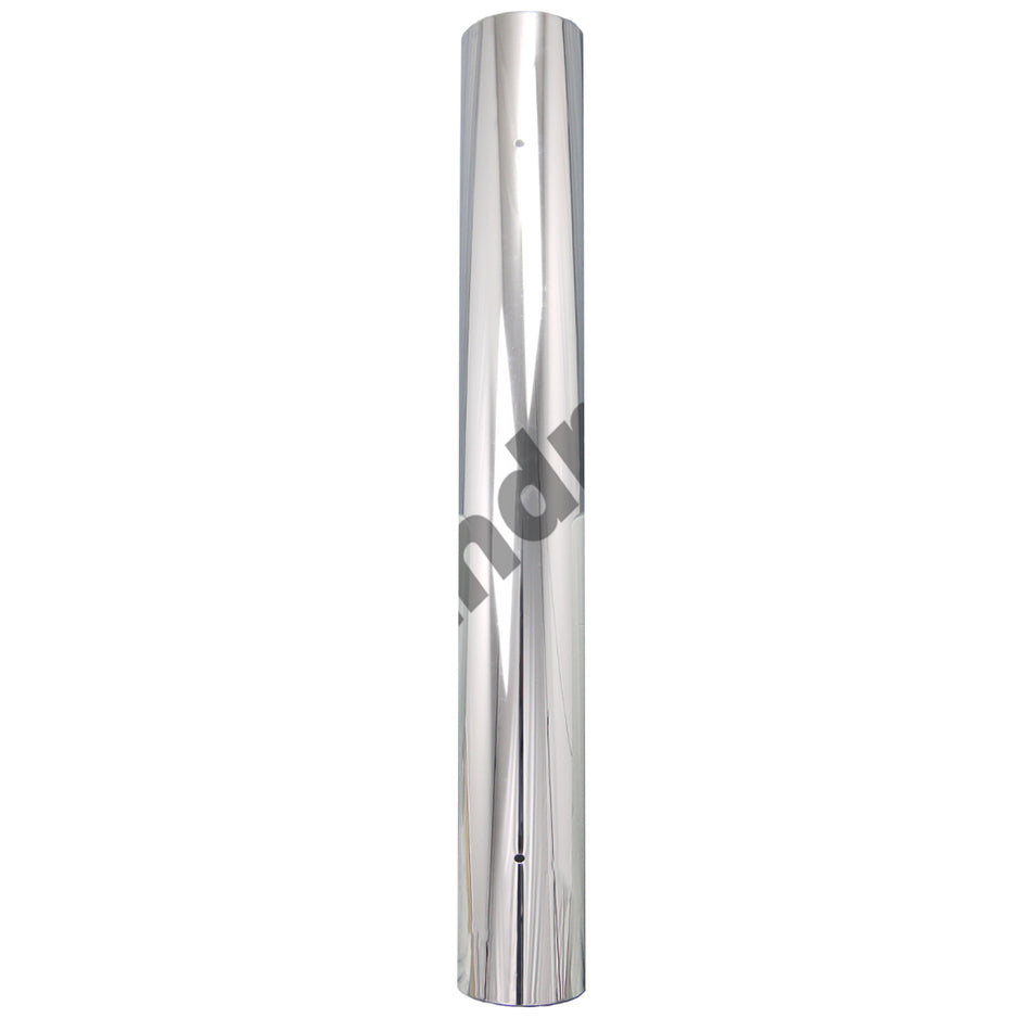 304 Stainless Steel 180 Degree Pipe Heat Shield - Round, Vertical or No Holes (No Mounting Brackets)