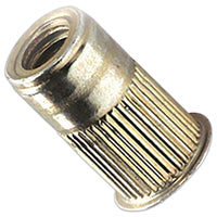 #8-32 Marson MLR Ribbed Large Flange Rivet Nut, Steel, 0.080" - 0.130" Grip