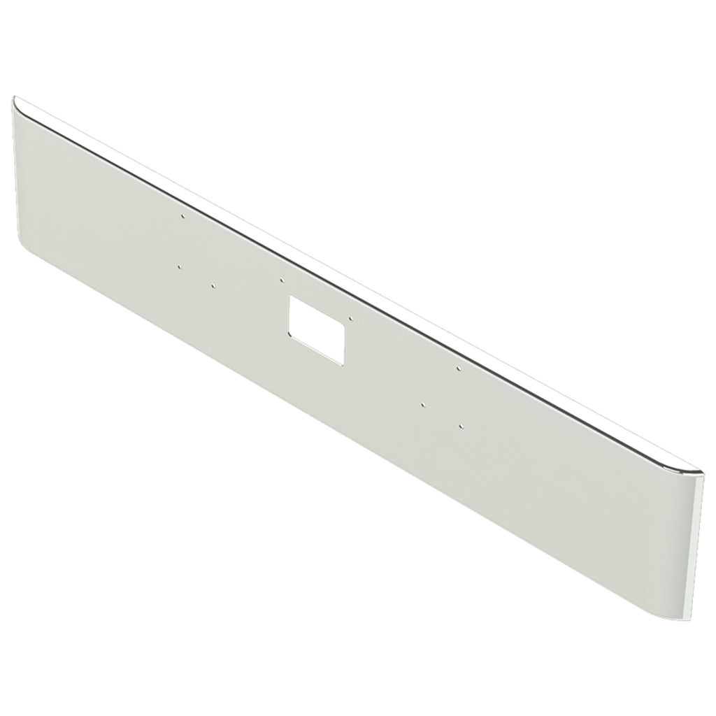 Peterbilt 379 18" Rolled End Square 7GA Steel Chrome w Bolt & Tow Pin Holes