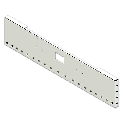 Peterbilt 379 20" Boxed Ends 10GA Chrome Bumper w Bolt, Tow & 19 x 3/4" light holes & 4 x 3/4" Light holes Up the Sides