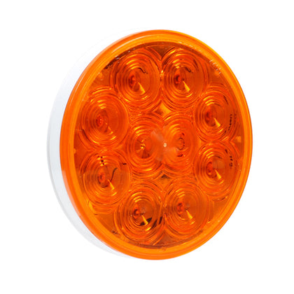 4" Round Amber Lens & Amber 10 Diode LED Auxiliary Light