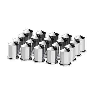 1 1/2" X 3" Chrome Plastic Pointed Nut Cover - Push-On (Individual, 20 or 60 Pack)