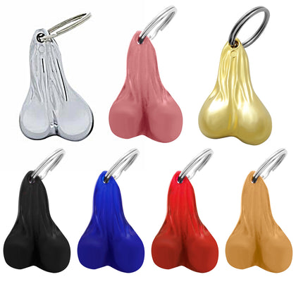2-1/2" Small Die-Cast Low-Hanging Balls Novelty Key Chain  (Various Colors)