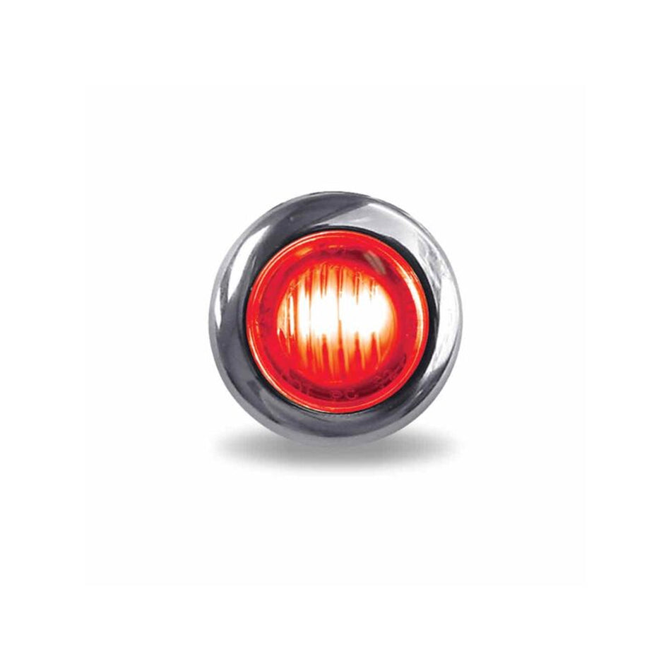 Trux - 3/4″ Clear/Red Marker Round LED Light – 3 Diodes