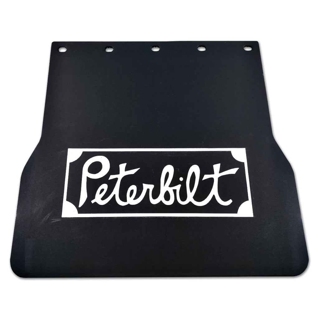 18" x 17" x .320" "Vintage" Peterbilt Logo Front Axle Mudflaps
