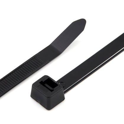 11.8" or 15.2" Black Heavy Duty Cable Tie Nylon (120lb.) - 50 Pack
