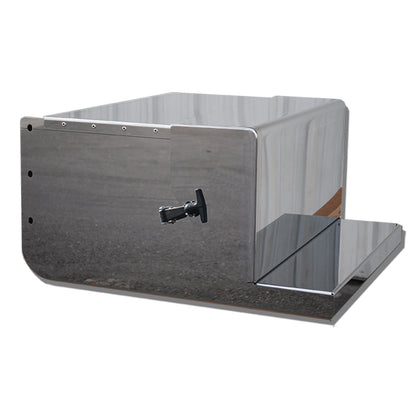 Peterbilt 379, 388, 389 Rear Stainless Steel Tool Box w Tie Down & Molded Lid