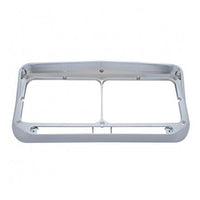 United Pacific - Rectangular Dual Headlight Bezel w Visor - LED Cutout
