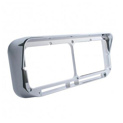 United Pacific - Rectangular Dual Headlight Bezel w Visor - LED Cutout