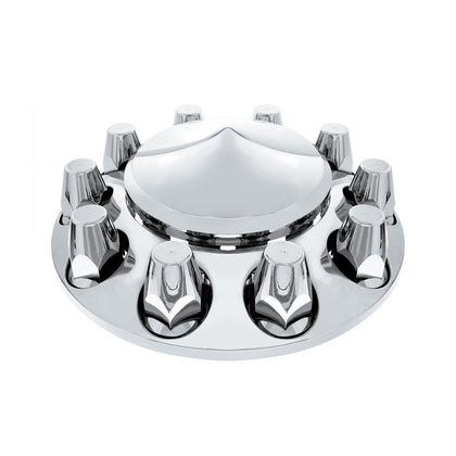 United Pacific - Pointed Front Axle Cover w 33mm Push-On Nut Covers