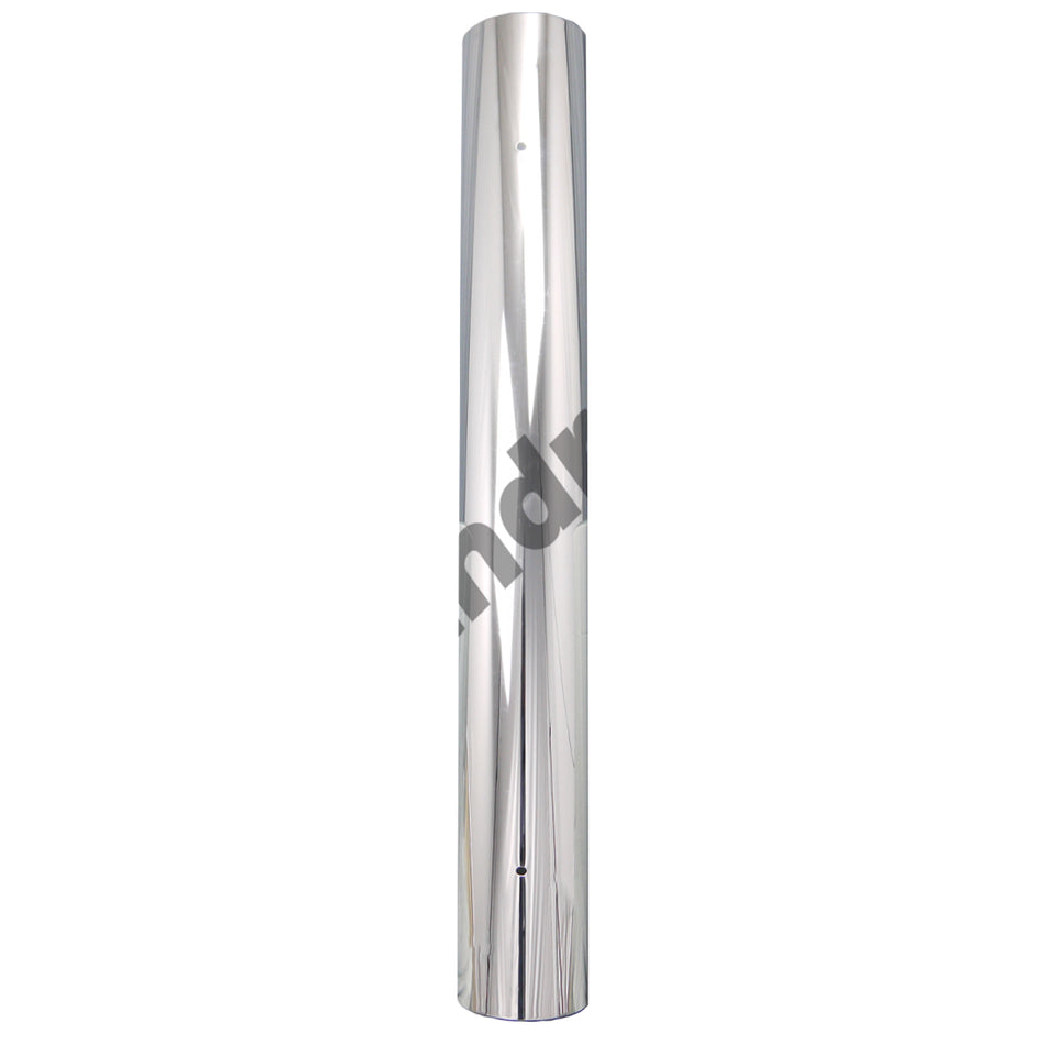 180 Degree Pipe 430 Stainless Steel Heat Shield, Round, Vertical or No Holes (No Clamps)