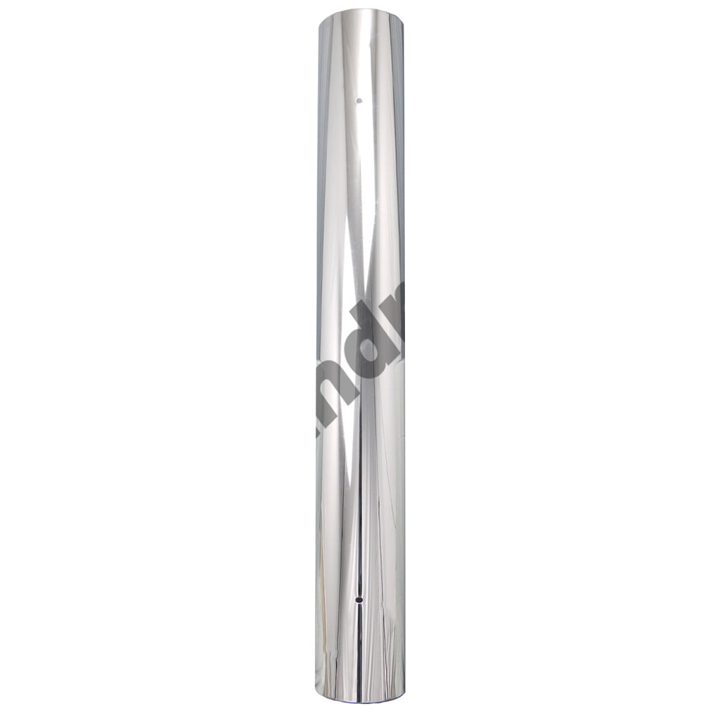 180 Degree Pipe 430 Stainless Steel Heat Shield, Round, Vertical or No Holes (No Clamps)