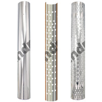 180 Degree Pipe 430 Stainless Steel Heat Shield, Round, Vertical or No Holes (No Clamps)