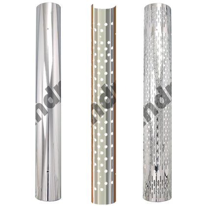 180 Degree Pipe 430 Stainless Steel Heat Shield, Round, Vertical or No Holes (No Clamps)