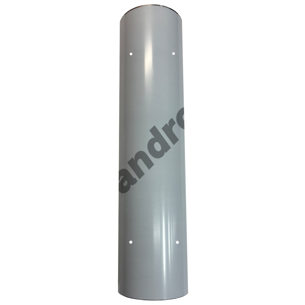 Grand Rock - 48" 430 Stainless Steel 270 Degree Heat Shield - Round, Vertical or NO Holes (No Clamps)