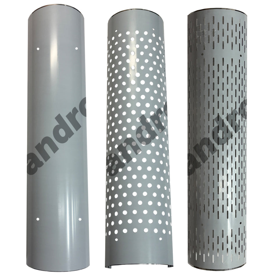 Grand Rock - 48" 430 Stainless Steel 270 Degree Heat Shield - Round, Vertical or NO Holes (No Clamps)