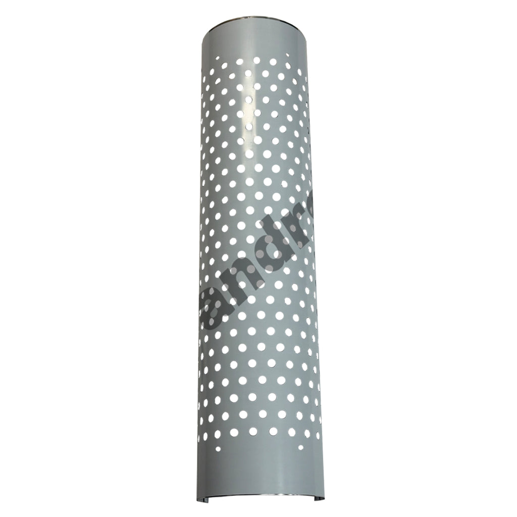 Grand Rock - 48" 430 Stainless Steel 270 Degree Heat Shield - Round, Vertical or NO Holes (No Clamps)