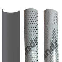 60" Stainless Steel 270 Heat Shield - Round, Vertical or NO Holes (No Clamps)