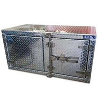 60" X 18" x 24" Aluminum Checker Plate Dual Barn Door Underbody Toolbox