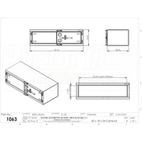 60" X 18" x 24" Aluminum Checker Plate Dual Barn Door Underbody Toolbox