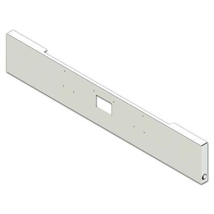 Peterbilt 379 16" Boxed End Square 7GA Steel Chrome Bumper w Bolt, Tow Pin & 1x2" Light